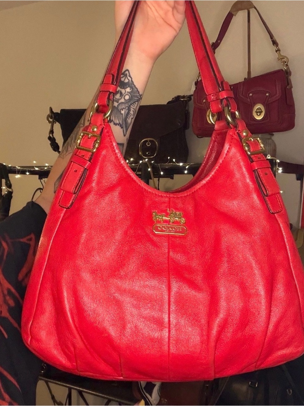 Coach Red Madison Bag